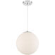 Kelvin 1 Light 12 inch Chrome Pendant Ceiling Light