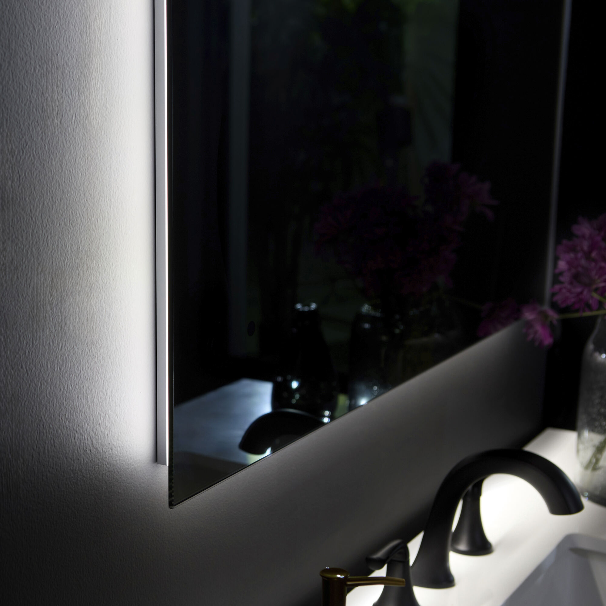 Galaxy 60 X 42 inch LED Lighted Mirror, Vanita by Oxygen