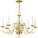 Williamsburgh 8 Light 26 inch Polished Brass Chandelier Ceiling Light