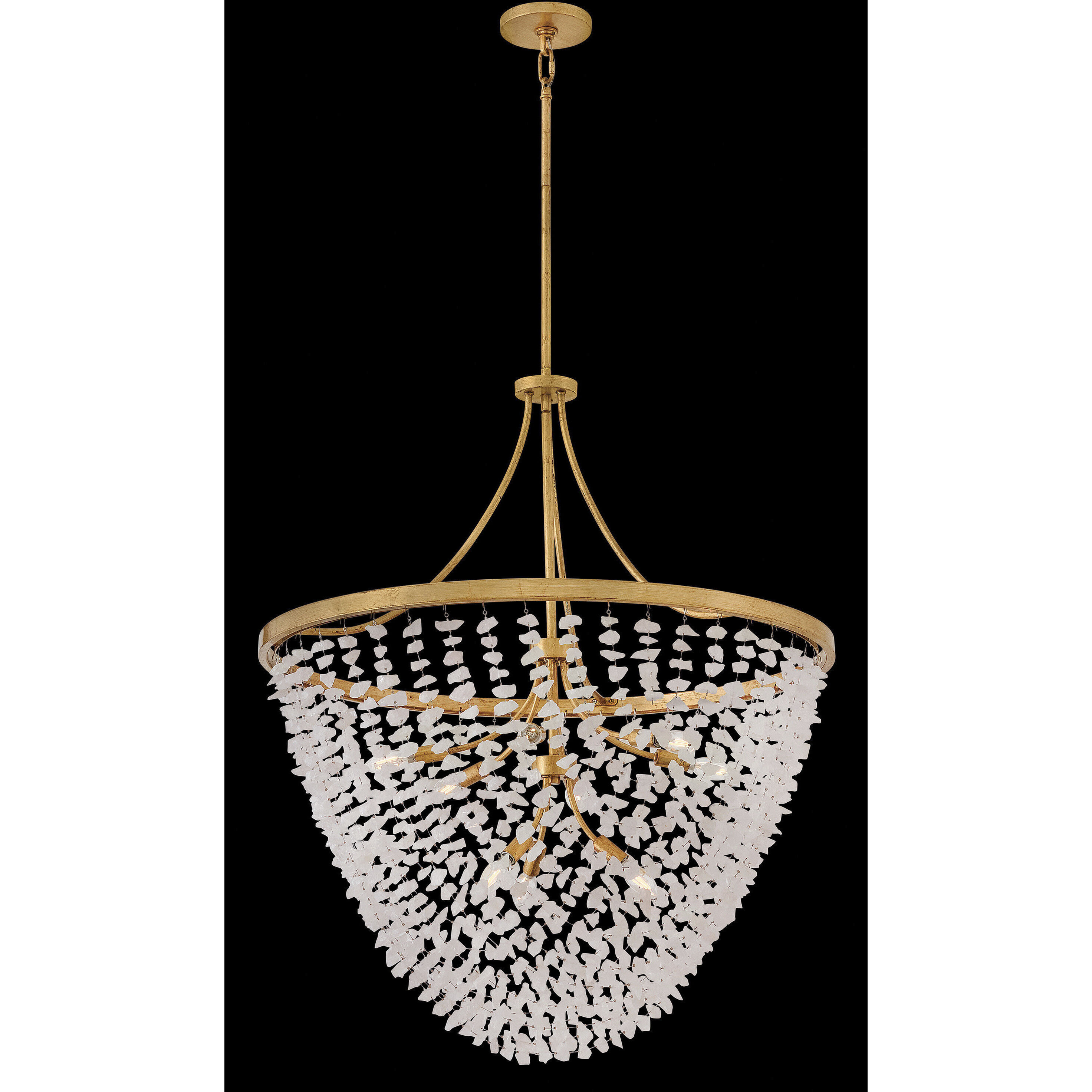 Myra 9 Light 35 inch Distressed Brass Chandelier Ceiling Light