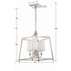 Sylvan 4 Light 16 inch Polished Nickel Lantern Chandelier Ceiling Light