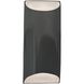Ambiance 2 Light 7 inch Gloss Grey Wall Sconce Wall Light