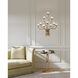 Star Magnolia 10 Light 35 inch Antique Brass Wall Sconce Wall Light