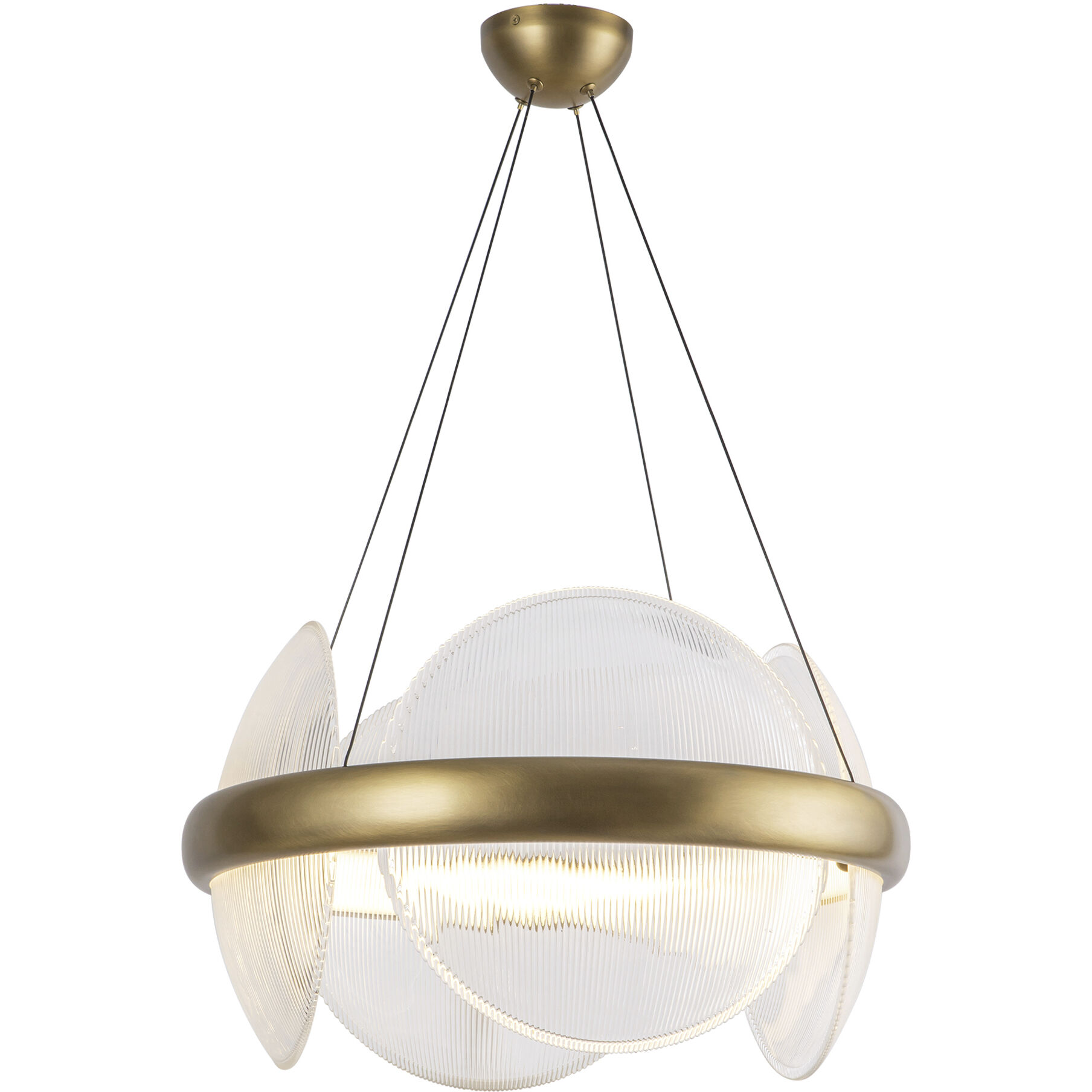Taurus LED 22.13 inch Vintage Brass Chandelier Ceiling Light