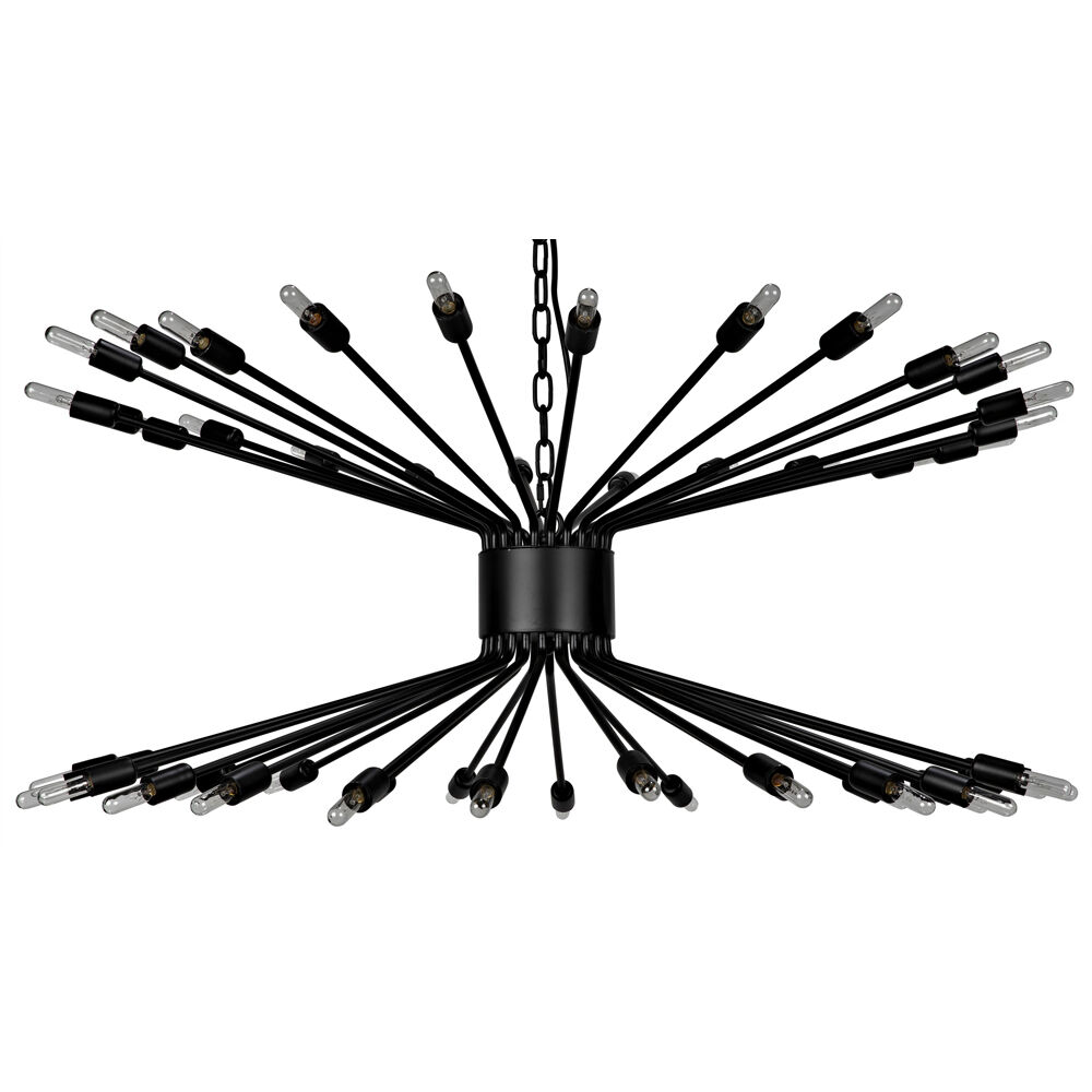 Lampberto 48 Light 45 inch Matte Black Chandelier Ceiling Light