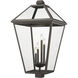 Talbot 4 Light 33.75 inch Oil Rubbed Bronze Outdoor Post Mount Fixture