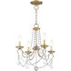 Pennington 4 Light 18 inch Hand Painted Antique Silver Leaf Convertible Mini Chandelier/Ceiling Mount Ceiling Light