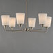 Hudson 6 Light 30 inch Satin Nickel Single-Tier Chandelier Ceiling Light in Satin White