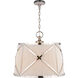 Chapman & Myers Grosvenor 3 Light 24 inch Polished Nickel Hanging Shade Ceiling Light, Large