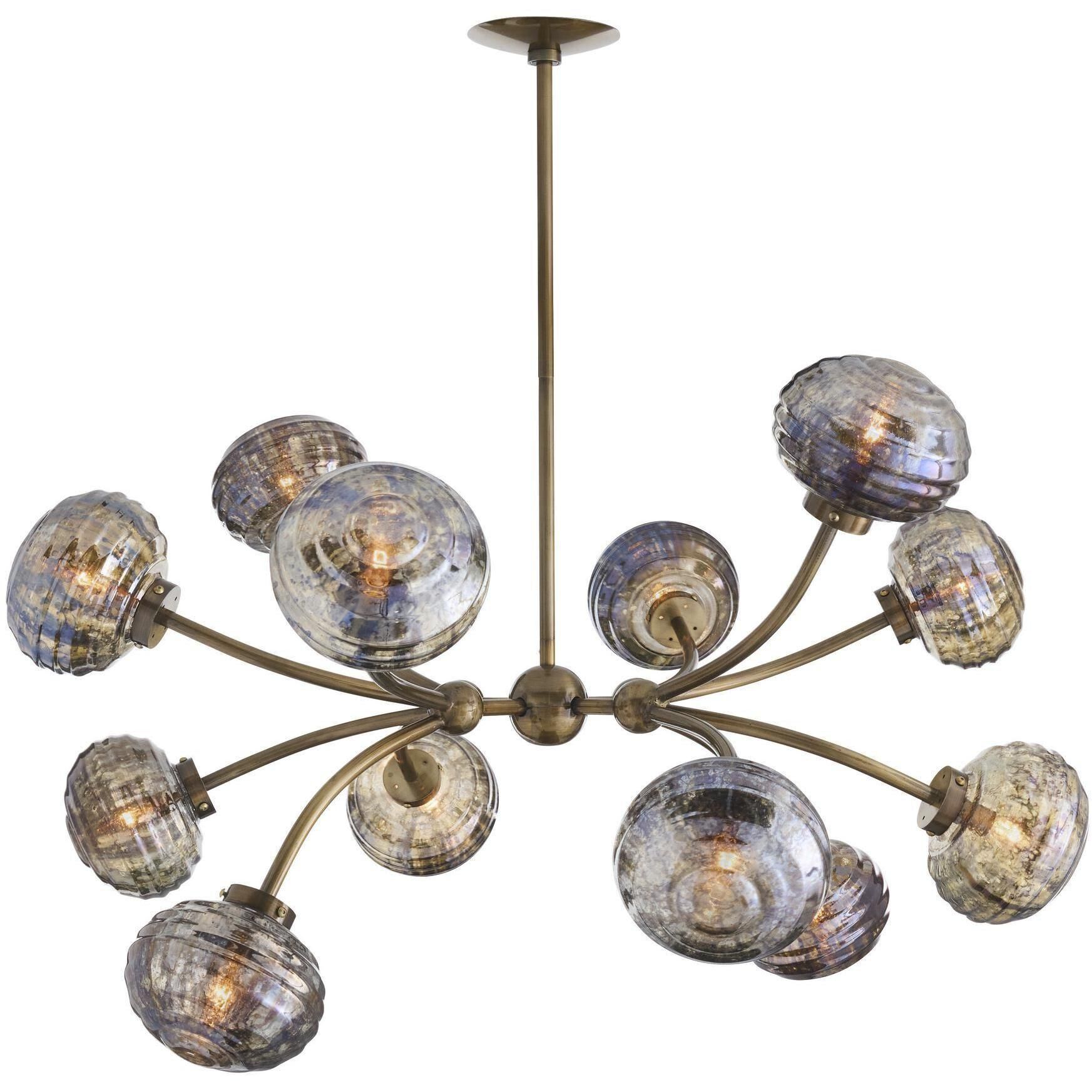 Merrick 12 Light 39 inch Vintage Brass Chandelier Ceiling Light