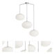Rachel 3 Light 32 inch Polished Chrome Multi Pendant Ceiling Light