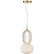 Cyra LED 6.5 inch Brass Down Pendant Ceiling Light