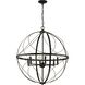 Gerald Ave 6 Light 28 inch Antique Bronze Pendant Ceiling Light