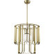 Melody 1 Light 25 inch Satin Brass Pendant Ceiling Light