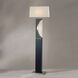 Half Moon 63 inch 100.00 watt Charcoal Gray and Brushed Nickel Floor Lamp Portable Light
