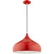 Allison 1 Light 16 inch Shiny Red Mini Pendant Ceiling Light