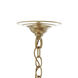 Purebred 4 Light 32.25 inch Dark Contemporary Gold Leaf Chandelier Ceiling Light, Large
