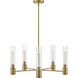 Shea LED 28 inch Lacquered Brass Chandelier Ceiling Light