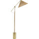 Fitzgerald 61.25 inch 75 watt Brushed Brass Floor Lamp Portable Light, Inline