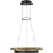 Sean Lavin Grace LED 24 inch Textured Black and Teak Wood Outdoor Chandelier