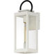 Nassau Vivex 1 Light 16 inch White and Black Outdoor Wall Mount in Clear