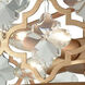 Armand 4 Light 17 inch Matte Gold Semi Flush Mount Ceiling Light