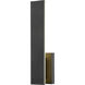 Stylet LED 18 inch Sand Black Outdoor Wall Light