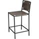 Asher 35 inch Black and Grey Leather Counter Stool