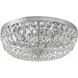 Waltham 3 Light 16 inch Polished Chrome Flush Ceiling Light in Clear Hand Cut