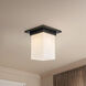 Mineral 1 Light 7.88 inch Urban Bronze and Matte Opal Glass Flush Mount Ceiling Light in Opal Glass Shade
