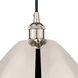 Edison Dome 1 Light 16 inch Polished Nickel Mini Pendant Ceiling Light