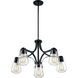 Skybridge 5 Light 27 inch Matte Black Chandelier Ceiling Light