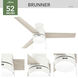 Brunner 52 inch Matte White with Light Oak/Fresh White Blades Ceiling Fan