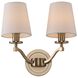 Curva Wall Sconce Wall Light in Brushed Champagne Gold