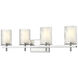 Grayson 4 Light 31 inch Chrome Vanity Wall Light