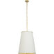 Coco 9 Light 20 inch Matte White/French Gold Foyer Pendant Ceiling Light