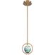 Utopia 1 Light 4 inch Lacquered Gold Pendant Ceiling Light