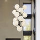 Vino 16 Light 24.75 inch Dark Bronze Pendant Ceiling Light in White Etched Alabaster Glass
