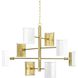 Point Dume&trade; Wandermere 8 Light 40 inch Brushed Brass Chandelier Ceiling Light, Design Series