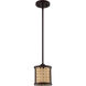Malaya 1 Light 6 inch Aged Bronze Brushed Mini Pendant Ceiling Light