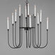 Tux 12 Light 36 inch Black Chandelier Ceiling Light