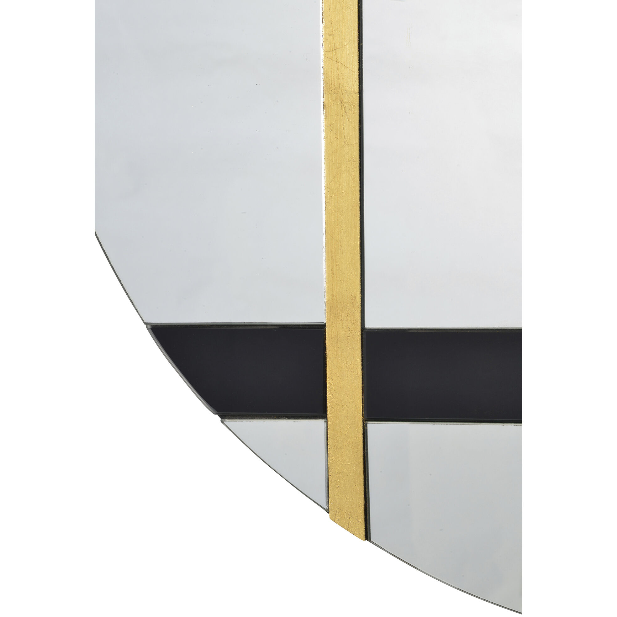 Gavin 30 X 30 inch Gold Leaf and Black Wall Mirror