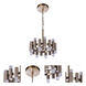 Simple Lux LED 15.94 inch Satin Brass Chandelier Ceiling Light
