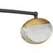 Athena LED 43.5 inch Matte Black and Brushed Brass Pendant Ceiling Light