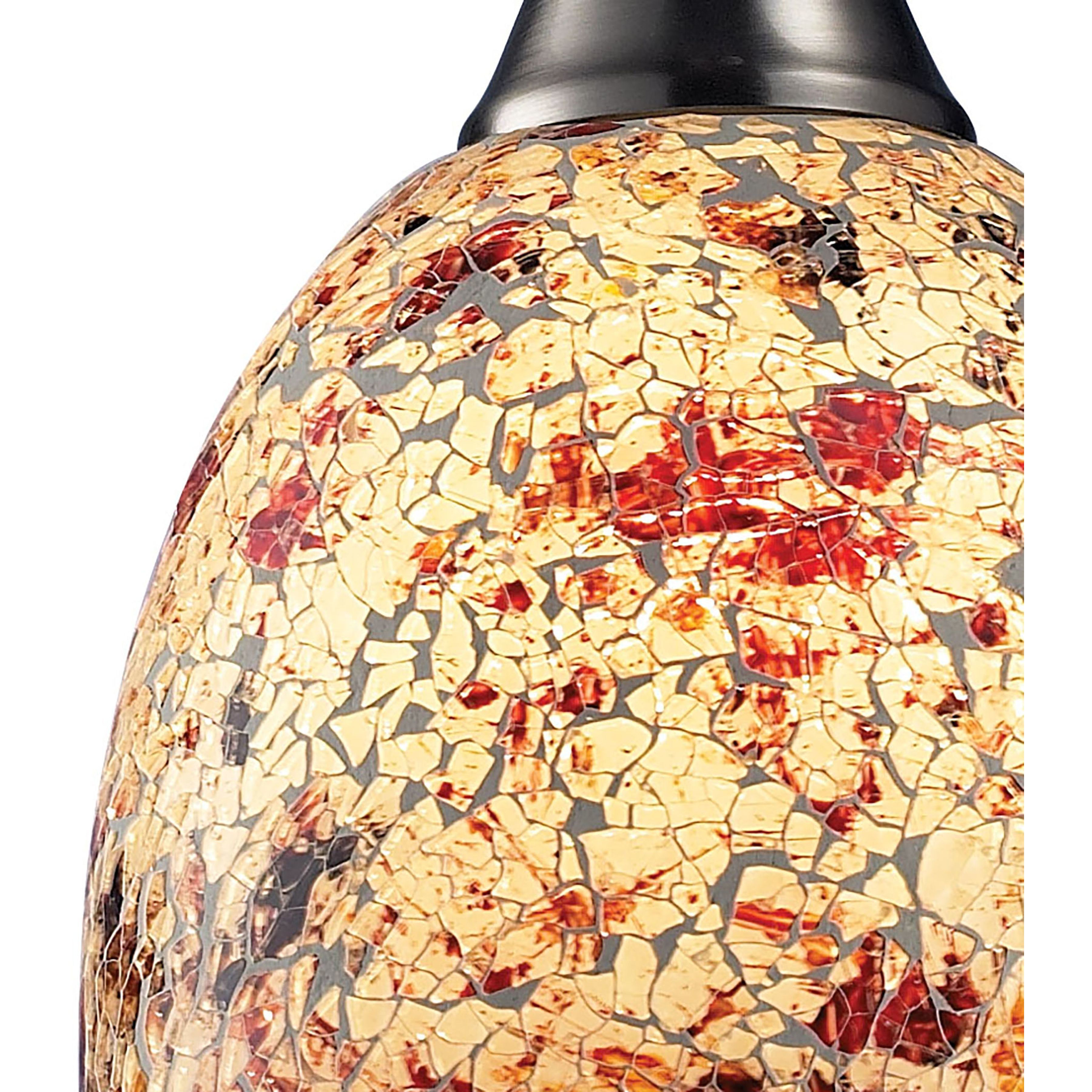 Avalon 1 Light 5 inch White with Multicolor and Satin Nickel Mini Pendant Ceiling Light