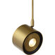 Sean Lavin ISO Aged Brass Low-Voltage Track Head Ceiling Light, Integrated LED