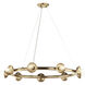 Palta 9 Light Champagne Bronze Chandelier Ceiling Light, 1 Tier, Medium