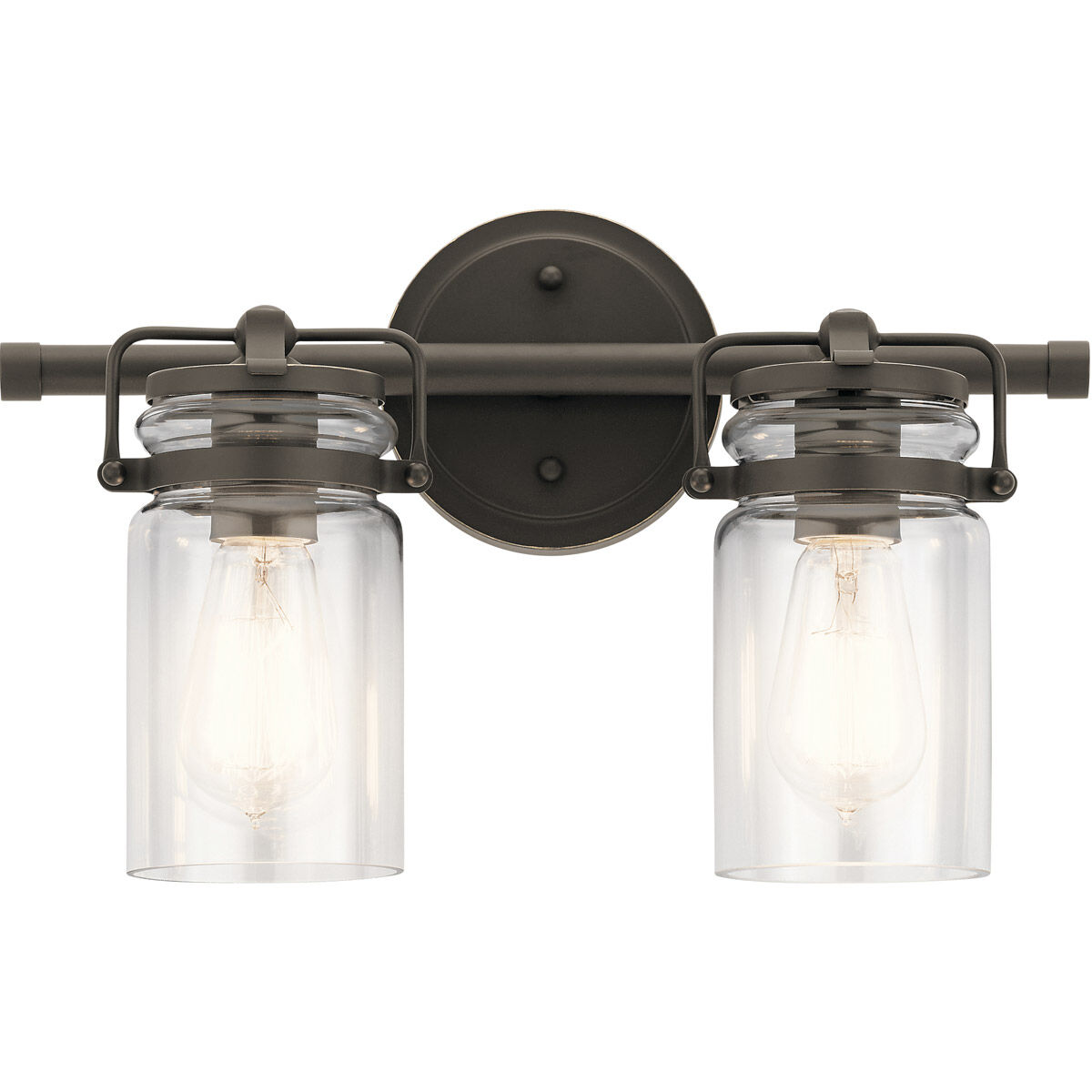 Brinley 2 Light 16 inch Olde Bronze Wall Mt Bath 2 Arm Wall Light