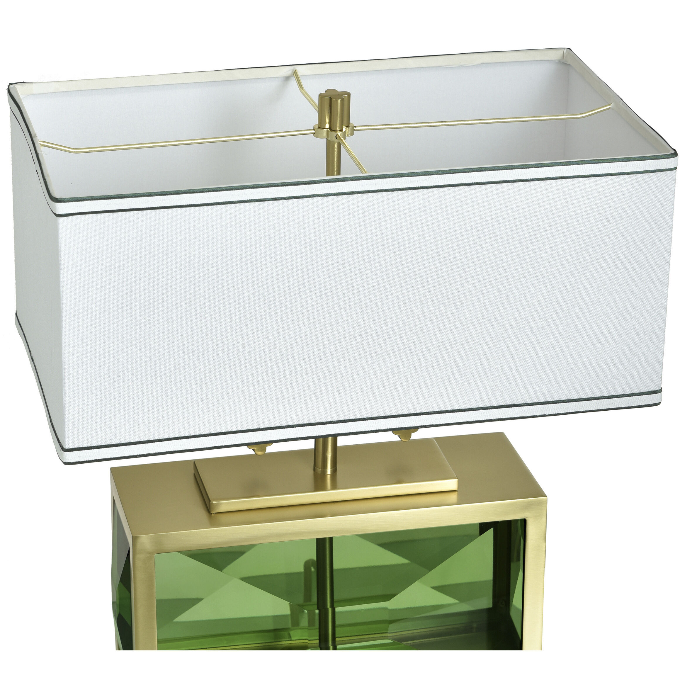 Celeste 21 inch 60 watt Polished Brass and Green Table Lamp Portable Light