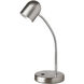 Contemporary 14 inch 5.00 watt Satin Chrome Task Table Lamp Portable Light, Gooseneck